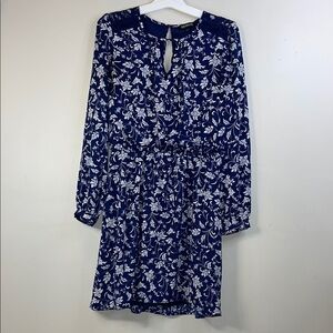 EXPRESS Blue Floral midi Dress Size Small #277